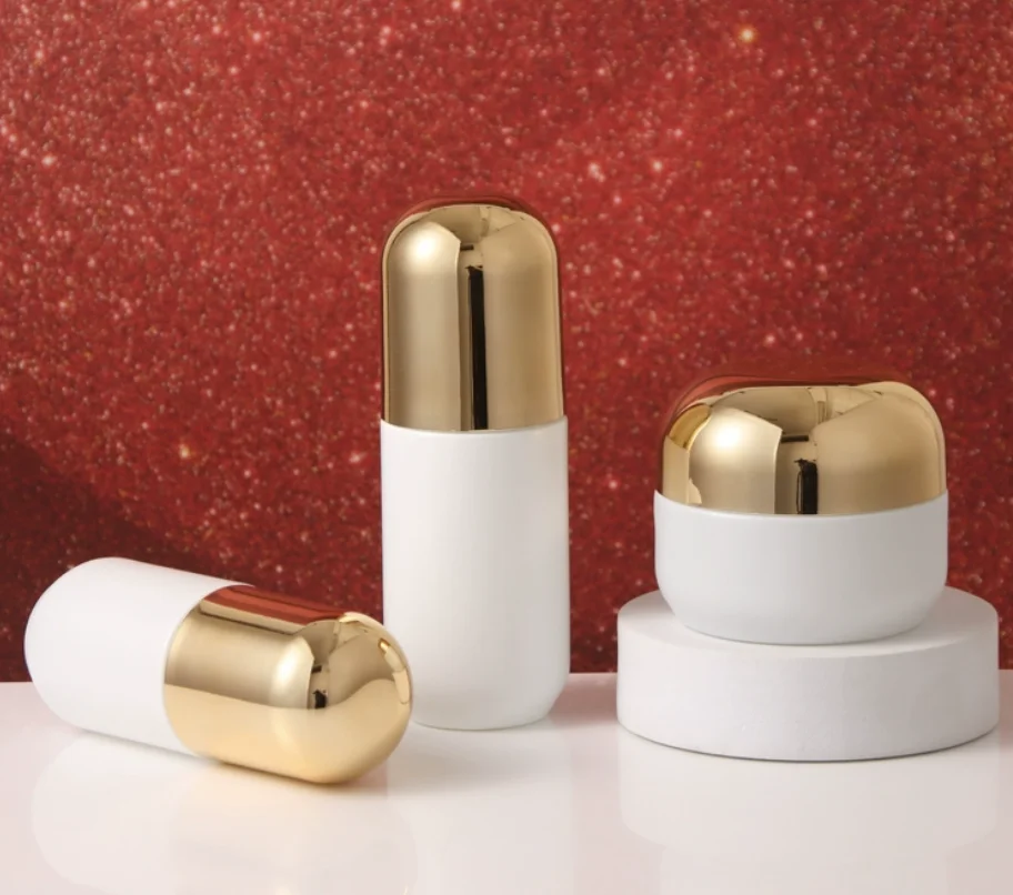 30ml-120ml bottiglia di vetro bianco essenza di umidità siero/lozione/emulsione/fondotinta/toner acqua di toilette cura della pelle imballaggio cosmetico