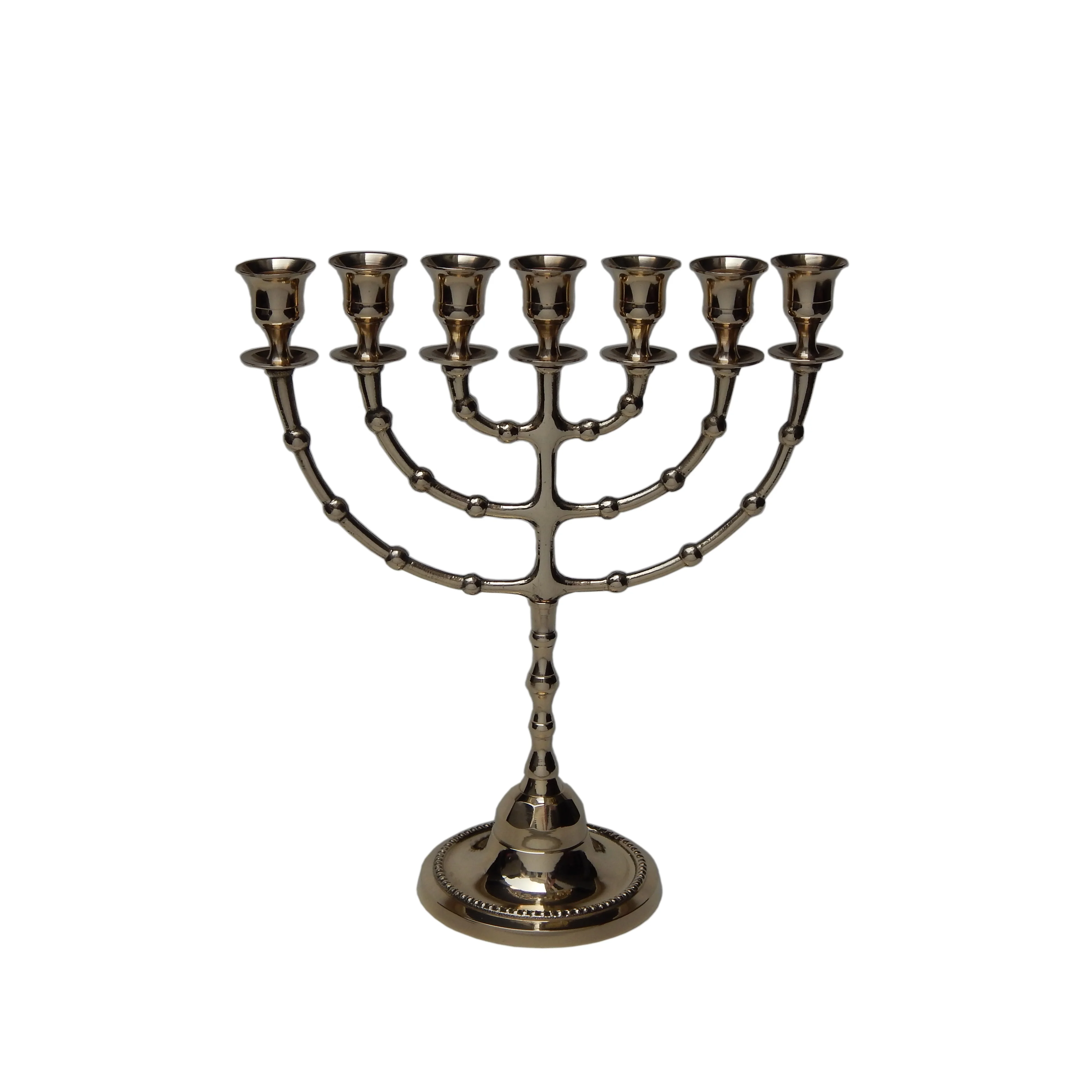 

Candle Holder Menorah Metal 7 Arms Brass Candle Holder Centerpiece for wedding table dinner candlesticks Decorative