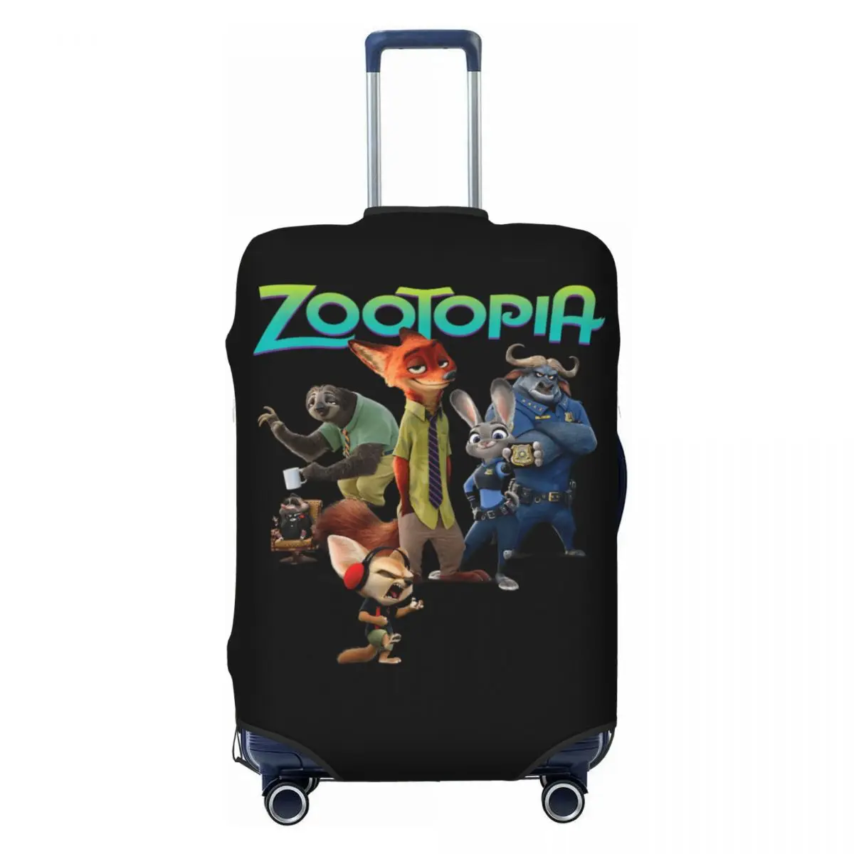 

Zootopia Character Group And Logo Suitcase Cover Business Vacation Elastic Luggage Case Protection