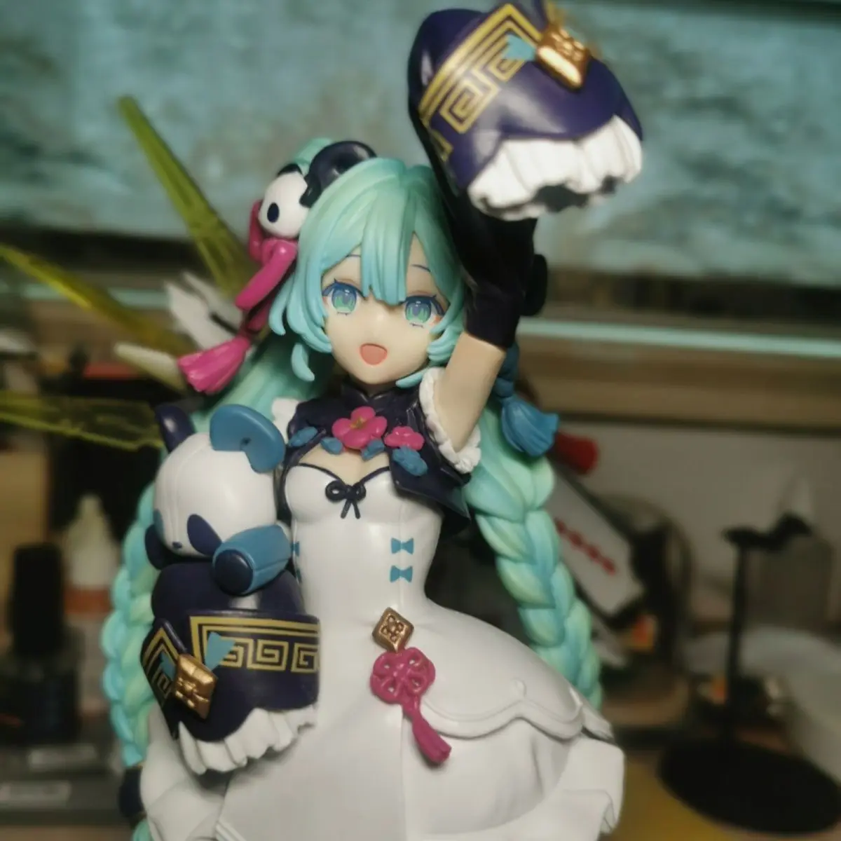 Anime HATSUNE MIKU Panda Figure Panda Miku figurePeripheral Collectible Models Decorative Decorations Children Gift