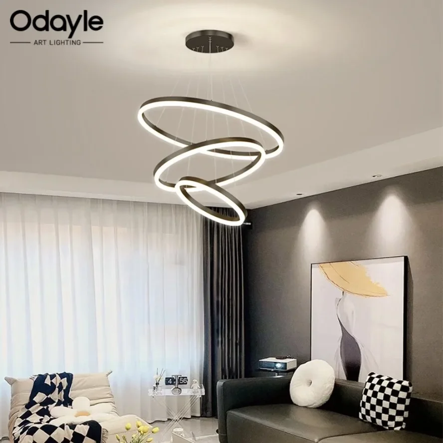 

LED Office Pendant Light Modern Simple Remote Control Dimming Indoor Chandelier Living Room Dining Room Kitchen Decor Lighting