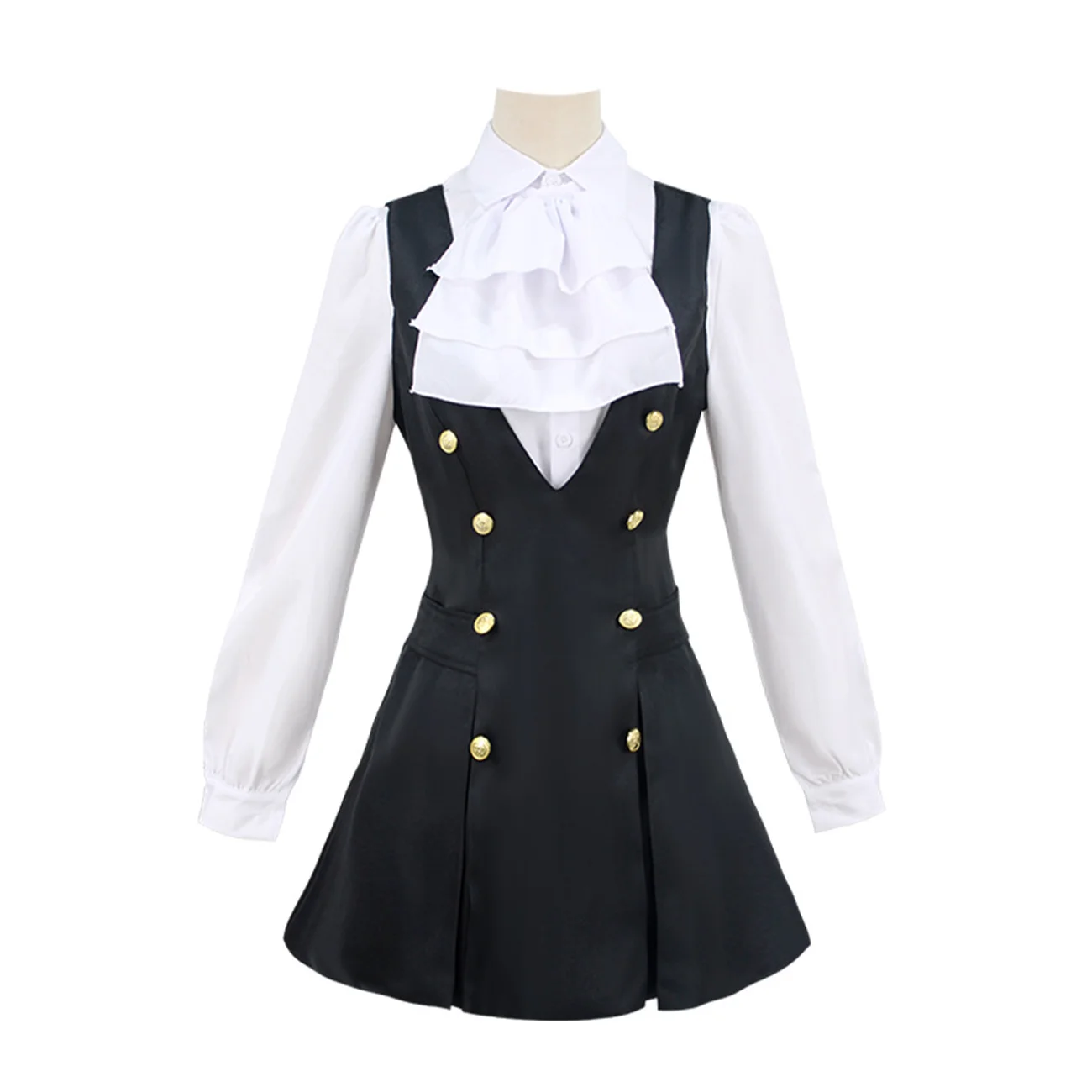 

Anime Cos Inu x Boku SS Cosplay Shirakiin Riricho Costume Party Uniform Full Set Kawaii Suit