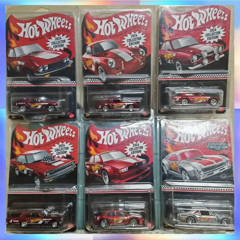 

1/64 Hot Wheels 2024 Collector Edition Red Line Car Model Porsche 356 Outlaw Collectible Room Ornament Boy Birthday Toy Gift