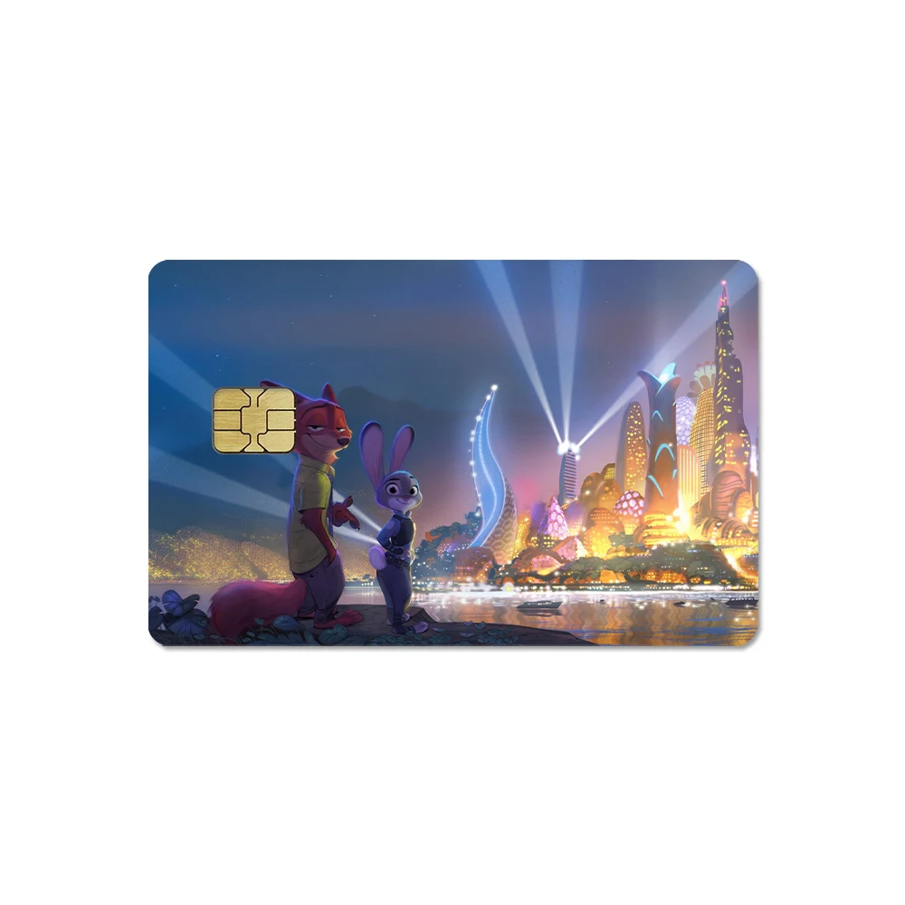Nimated فيلم Zootopia 2 نيك وايلد جوديث غاري البنك بطاقة ملصق فيلم الشريط الجلد لبطاقة الائتمان بطاقة الخصم رقاقة صغيرة الهدايا #4