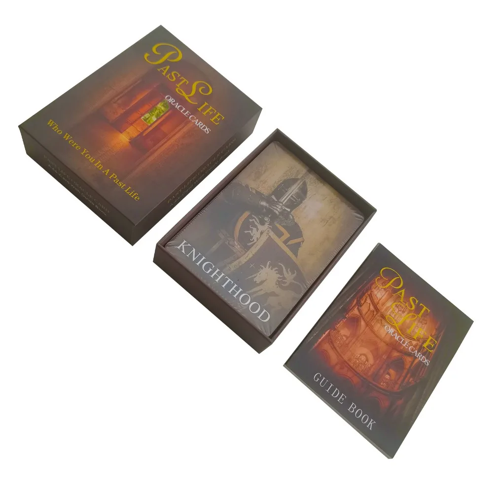 Past Life Oracle Deck In Rigid Box 44 Pcs Oracle Cards with Guidebook for Beginners 12*8.6cm