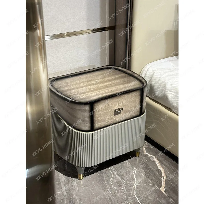 X-S  light luxury creative paint bedside table modern simple Internet celebrity high-end furniture HG