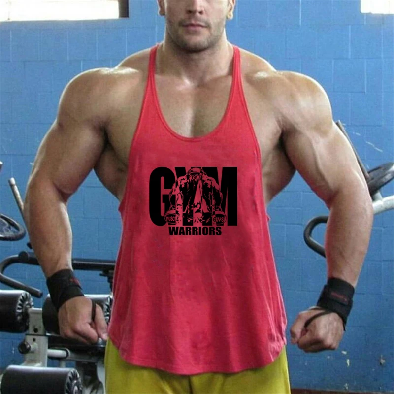 Brand Clothing Men\'s Summer the Newest Bodybuilding Fitness Cotton Plus Size O-Neck Sleeveless Shirt