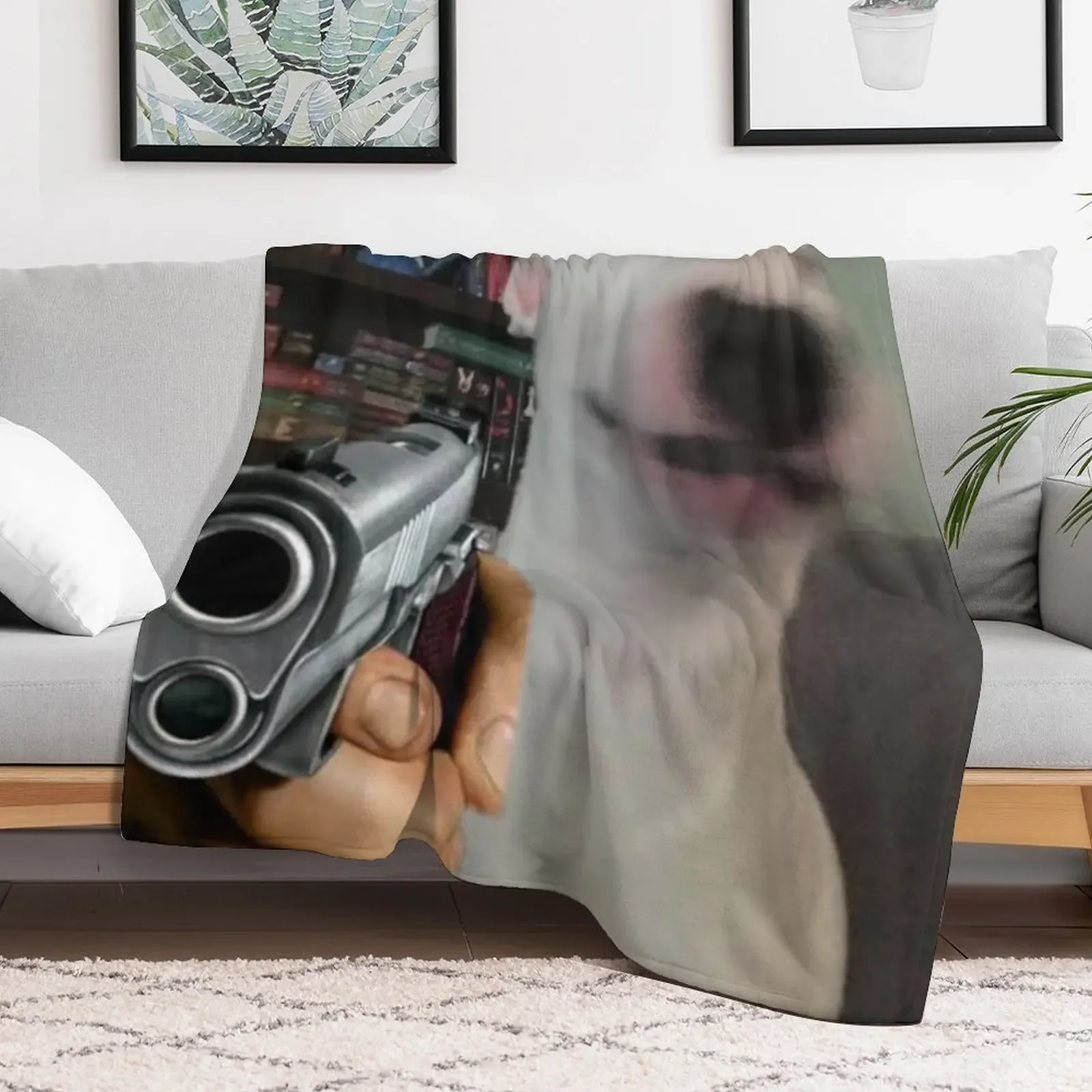 Walter gun meme Throw Blanket christmas gifts Summer Moving Blankets