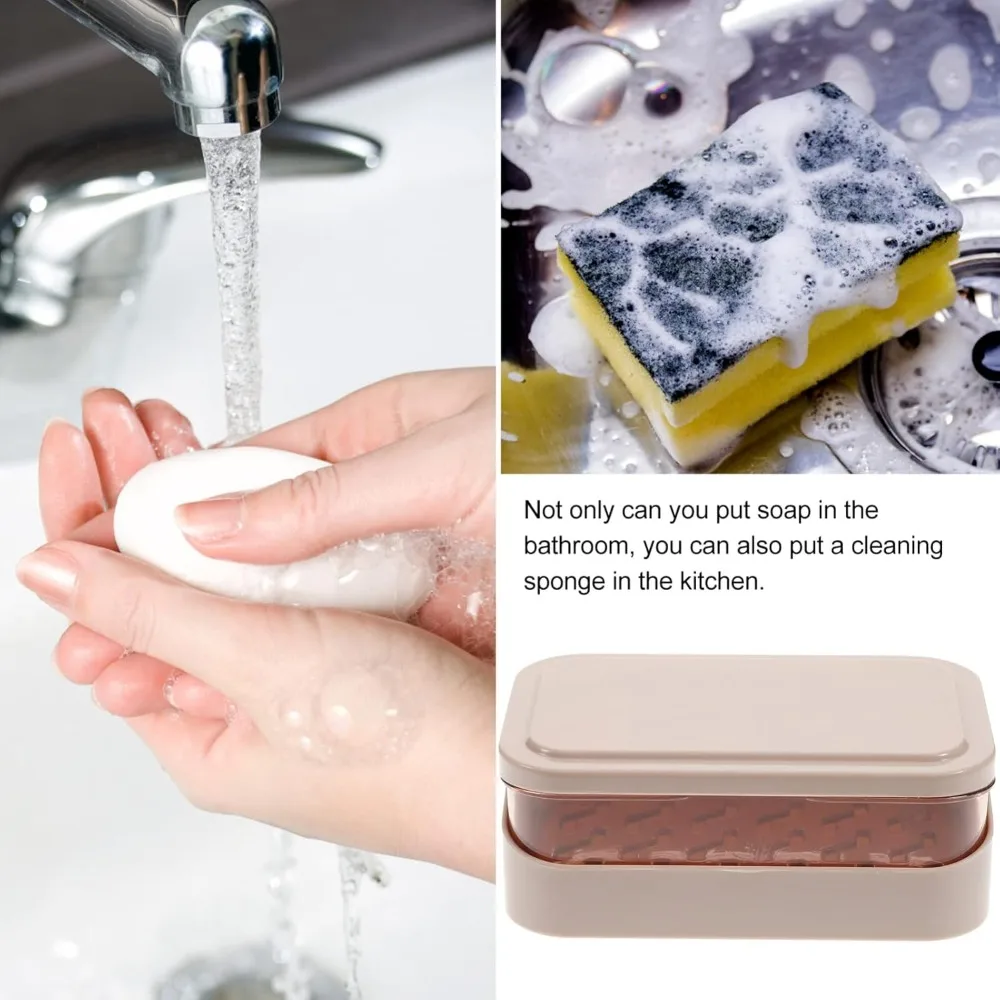 طبق صابون 2025، وسيم ومحمول، أنيق وعملي مع قاعدة مضادة للانزلاق، إضافة مثالية لديكور حمامك