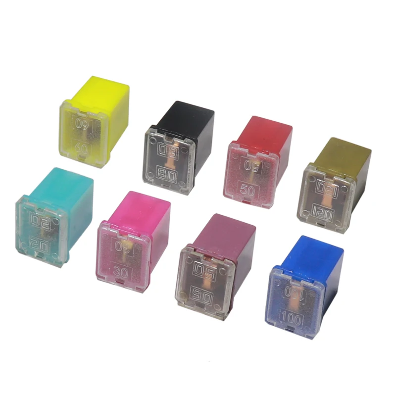【5PCS】Mini Square Fuse 20A 30A 40A 50A 60A Set Automotive Car Fuse with Plastic Box Assortment Auto Fuse