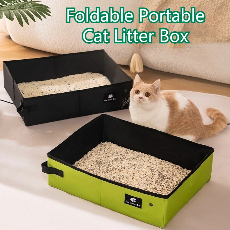 

Foldable Portable Cat Litter Box Travel Collapsible Disposable Sand Tray Pee Pad Outdoor Cats Carrier Toilet Training Essentials