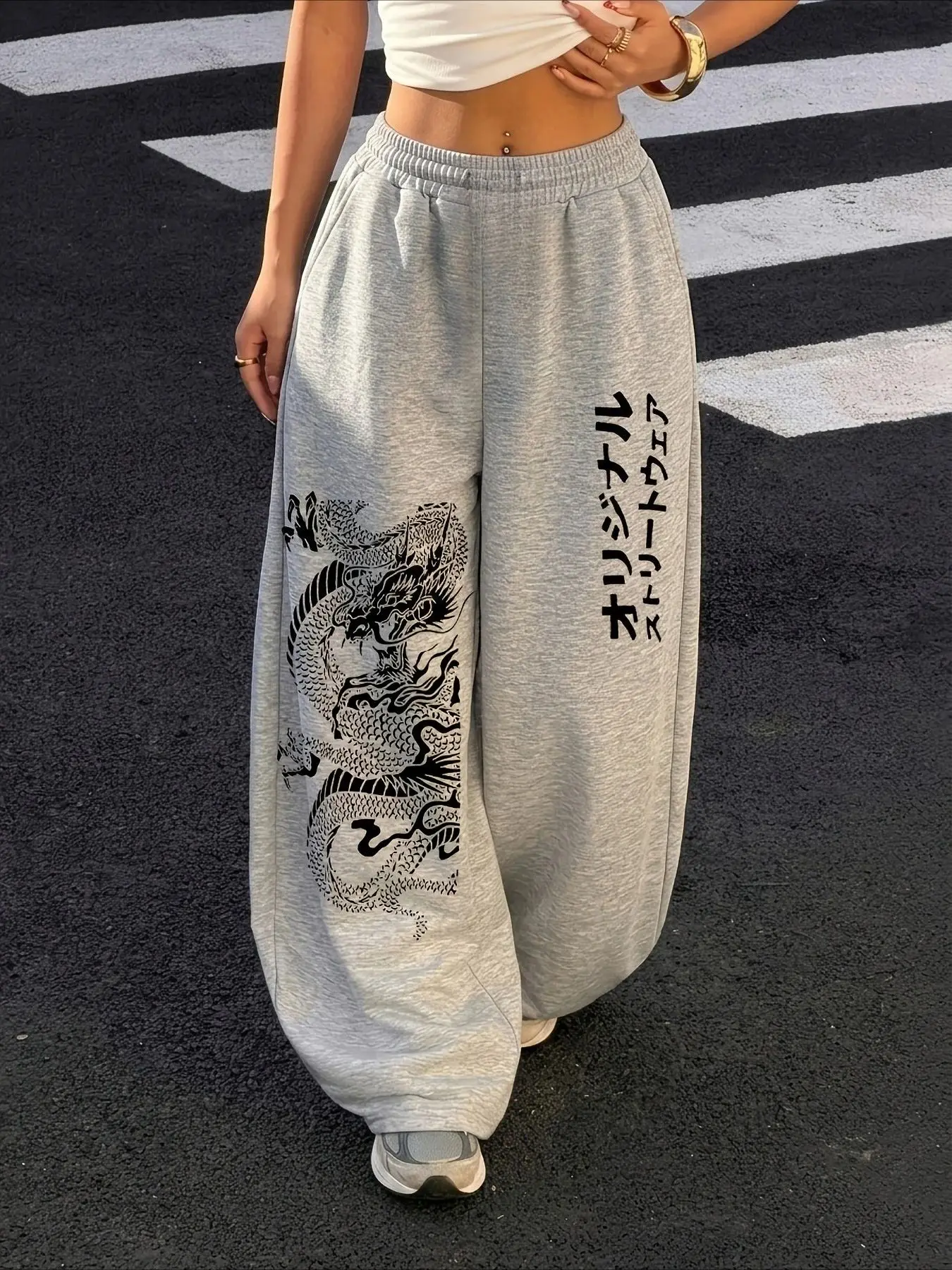 New Dragon Pattern 3D Printed Men's and Women's Universal Loose Casual Sports Pants for Street Style Long Pants