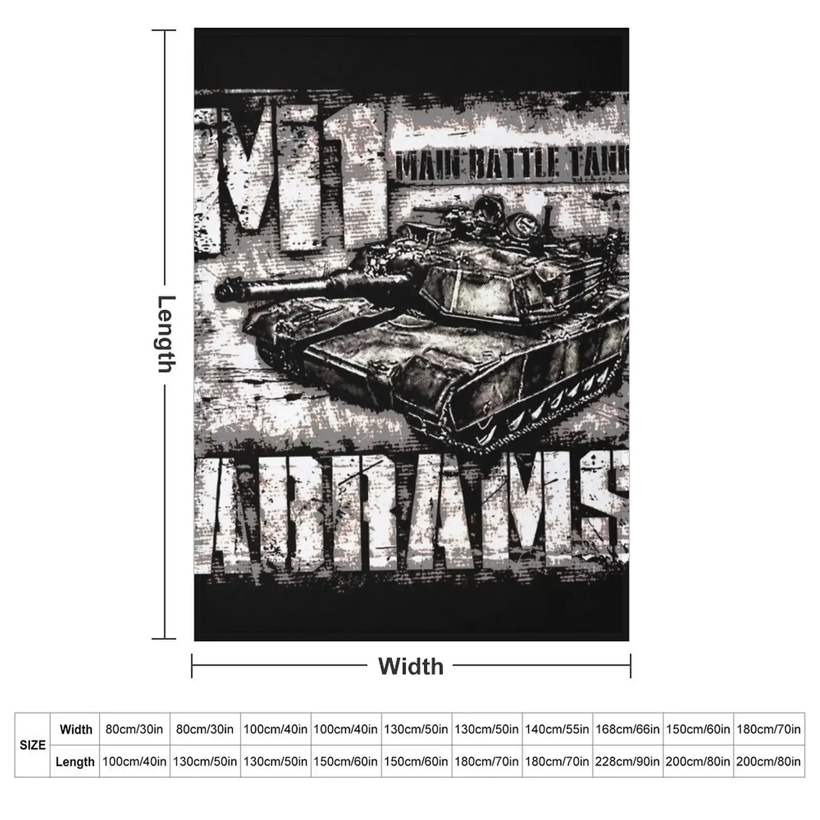 M1 Abrams Throw Blanket heavy to sleep Soft Big Luxury Brand Blankets