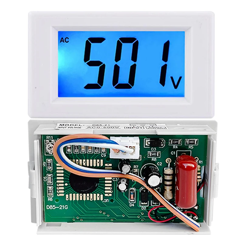 Voltage regulator digital voltmeter AC 0-500V voltage regulator display screen LCD digital indicator head 3-wire D85-21