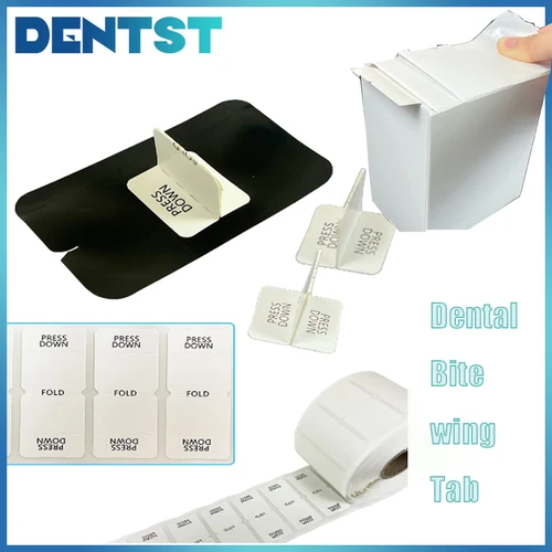 Imagen 1 del producto 500 uds/rollo de lengüeta de ala de mordida Dental para película de rayos X superficie oclusal procedimientos de diagnóstico de ortodoncia desechables