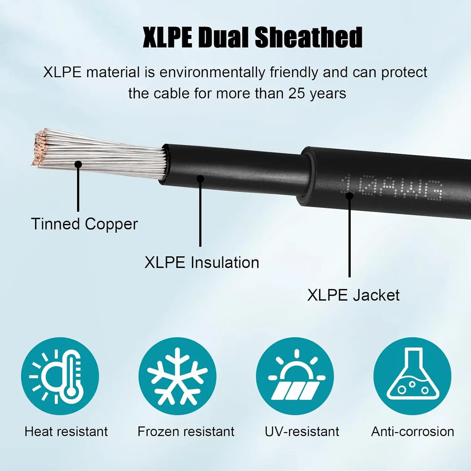 1 Pair Solar Panel Connector Cable12AWG 1000V Male to Female Solar Panel Extension Cable Solar Extension Wire for RV Automotive