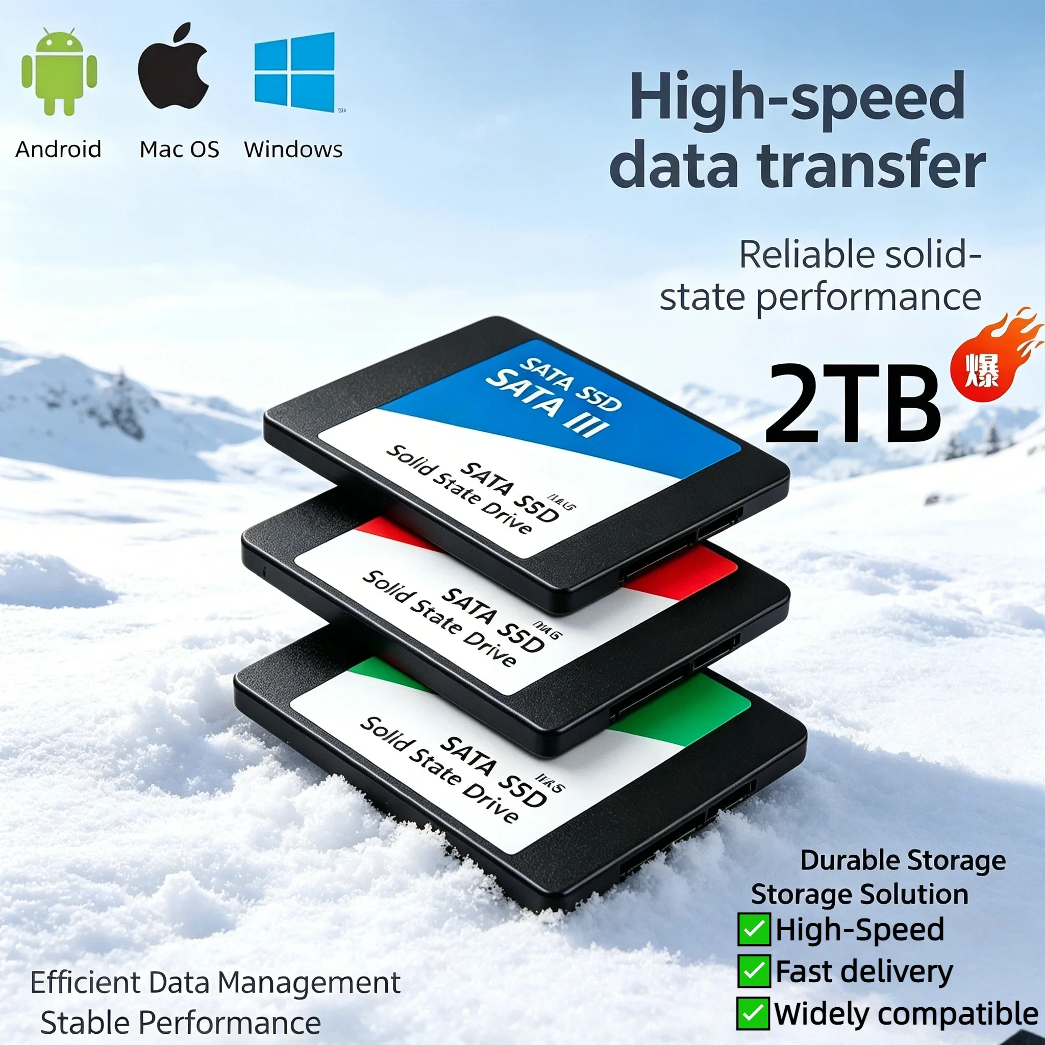 

Original 2TB SATA3 Portable External SSD High Speed Solid State Hard Drive Disk For Laptop Computer Upgrade Data Elite XUltimate