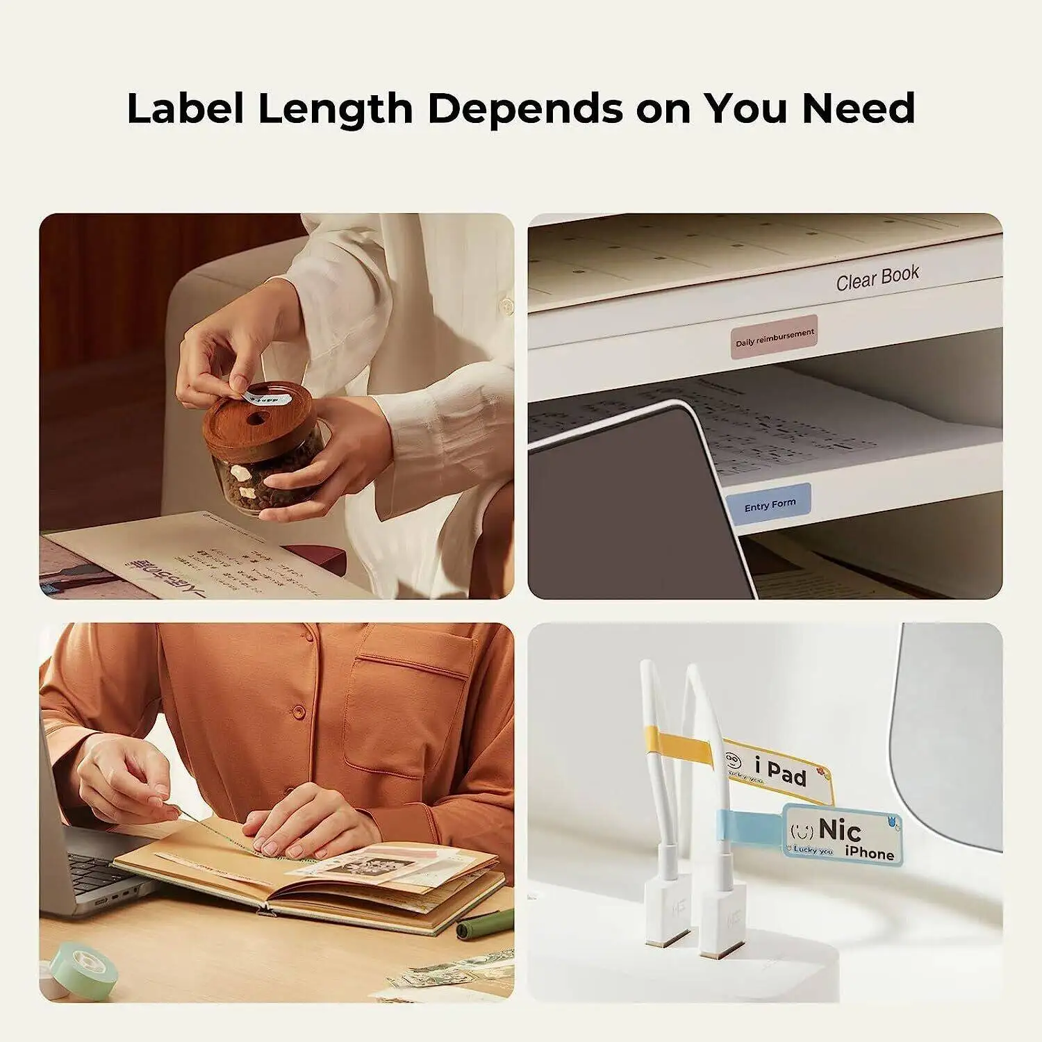Niimbot H1S Label Printer Paper Continuous Printing Thermal Stickers 15mm * 7.5M Waterproof Anti-Oil Scratch-Resistant Sticker