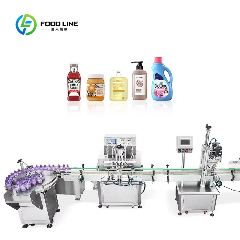 Automatic Liquid Soup  Filling Capping Aluminum Foil Production Line Hand Sanitizer Body Wash Shampoo Laundry Detergent Filling