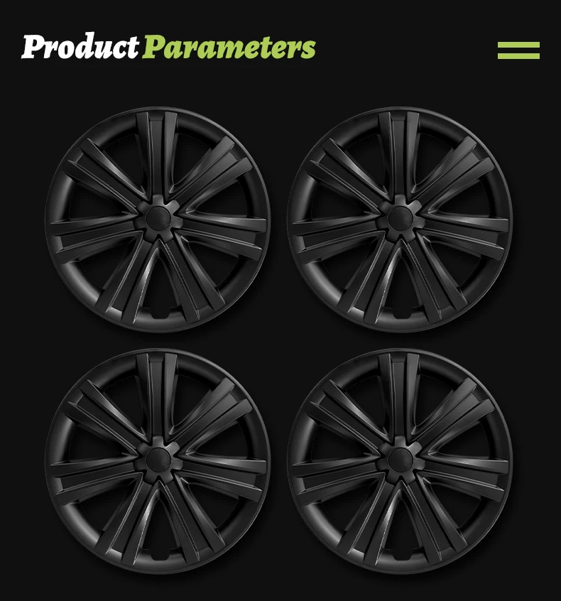 4-teiliges Radkappen-Design für Tesla Model S (2022–2024)/Model Y (2020–2024), 19-Zoll-Radabdeckung, Leistung, Vollfelgen-Nabenabdeckung, Zubehör – Detail 13