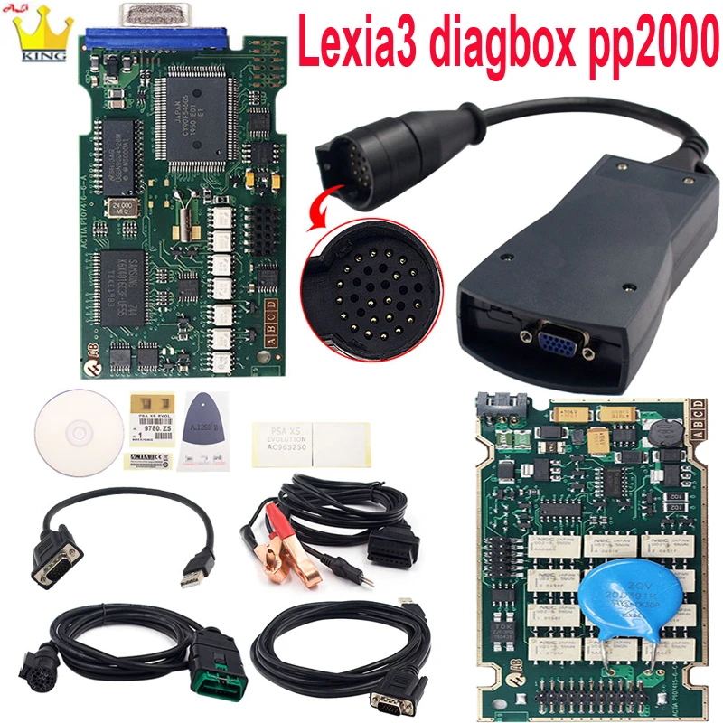 FULL chip Lexia 3 PP2000 V7.83 Diagbox FW 921815C Auto Lexia3 pp2000 for Citro-en & Peug-eot OBD2 Diagnostic Scan Tool