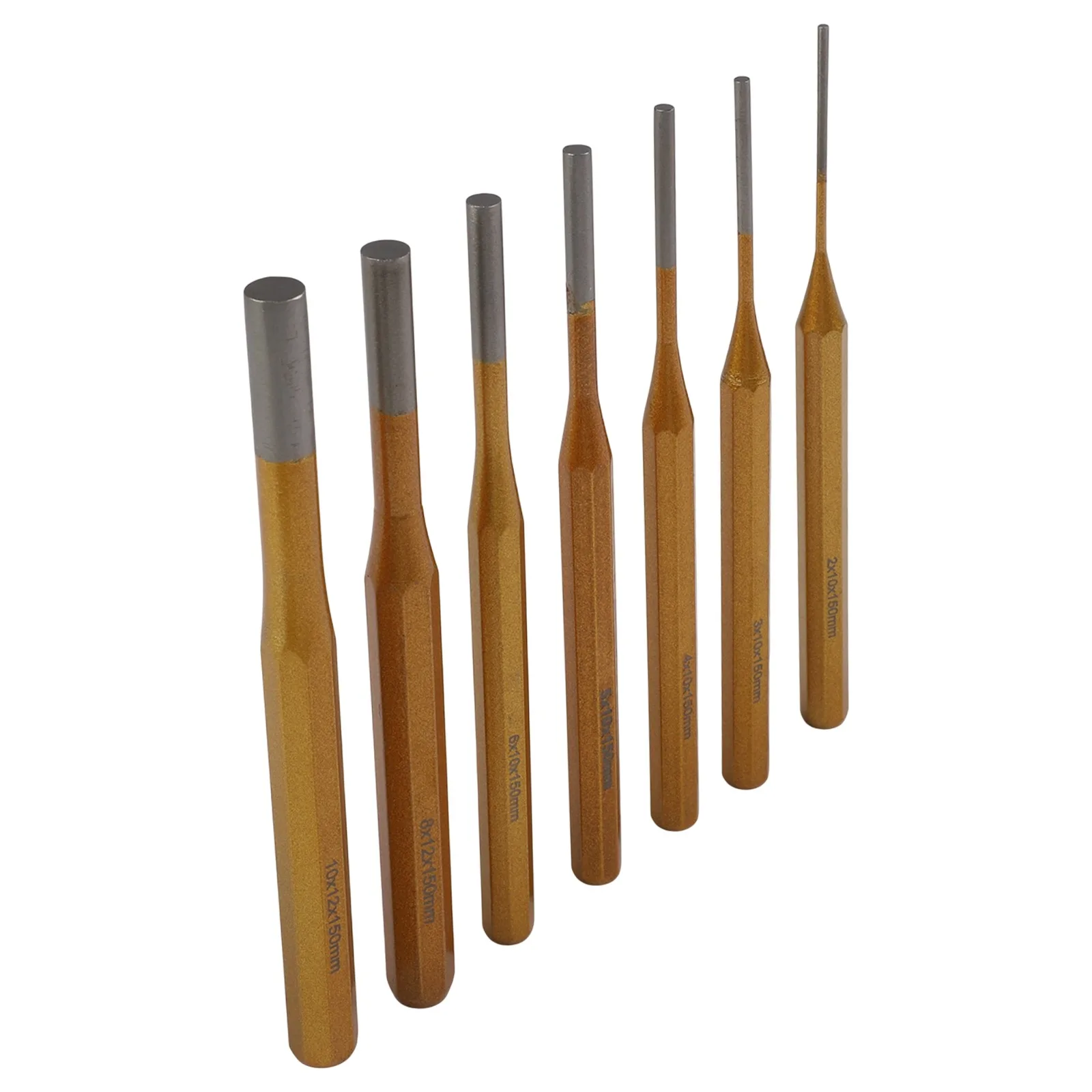 

Набор конусных пробойников (7 шт.), 210 мм, из высокопрочной легированной стали, для ремонта часов и механических работ