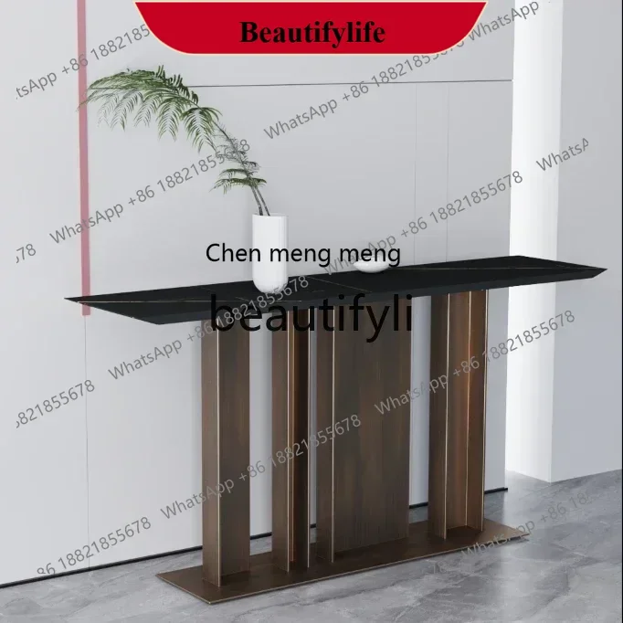 

D178 Light luxury stainless steel entrance table, living room entrance table, home bar case sofa back few decorative cabinets