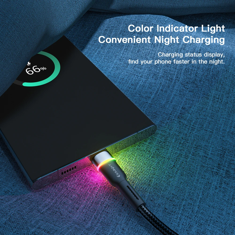 Essager 3A USB Type C Cable Mobile CellPhone Charger Fast Charging Cord For Xiaomi 11 12 Poco F3 Realme Huawei Oneplus Data Wire