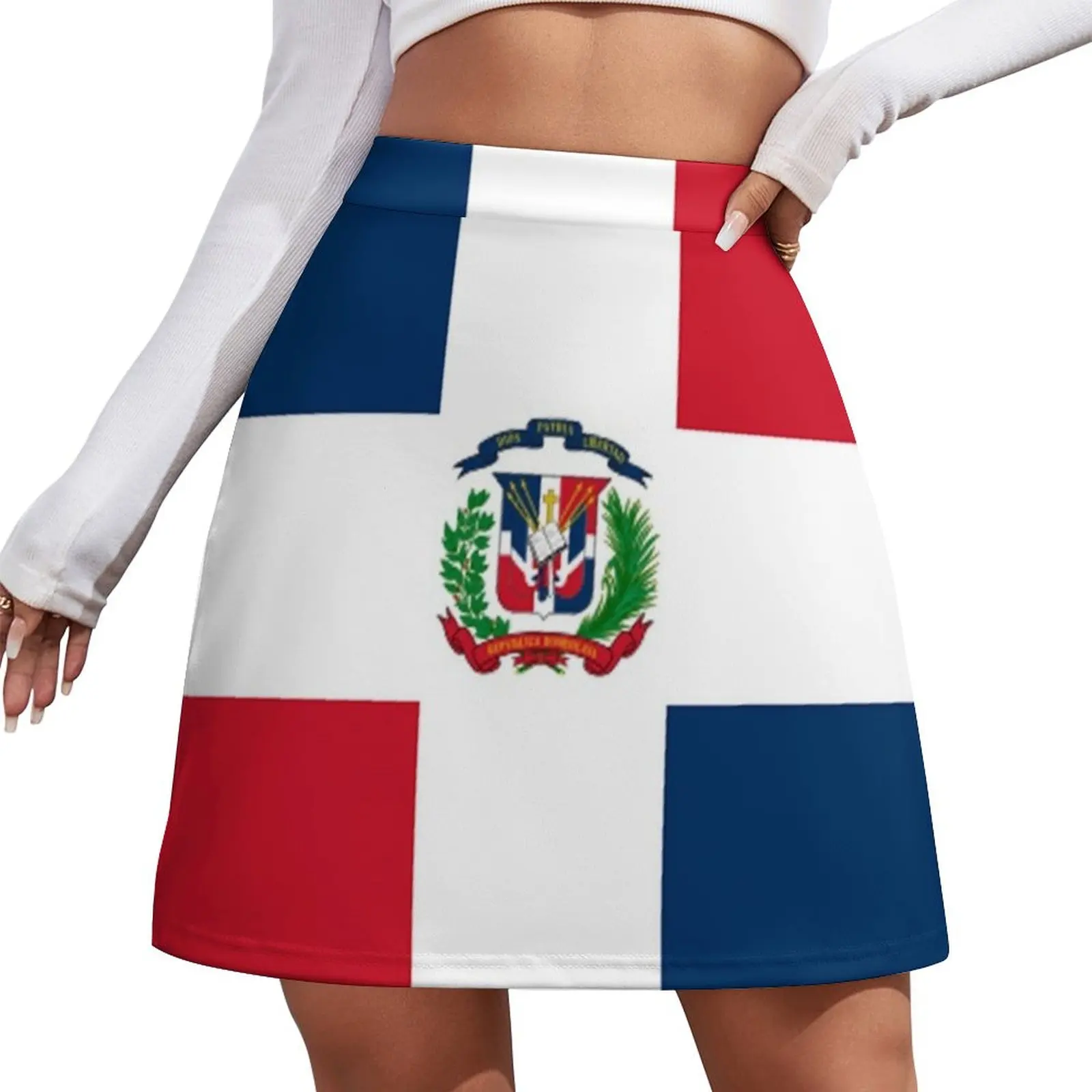 

Dominican Republic Flag Mini Skirt luxury evening dresses 2026 mini skirts mini denim skirt new in external clothes