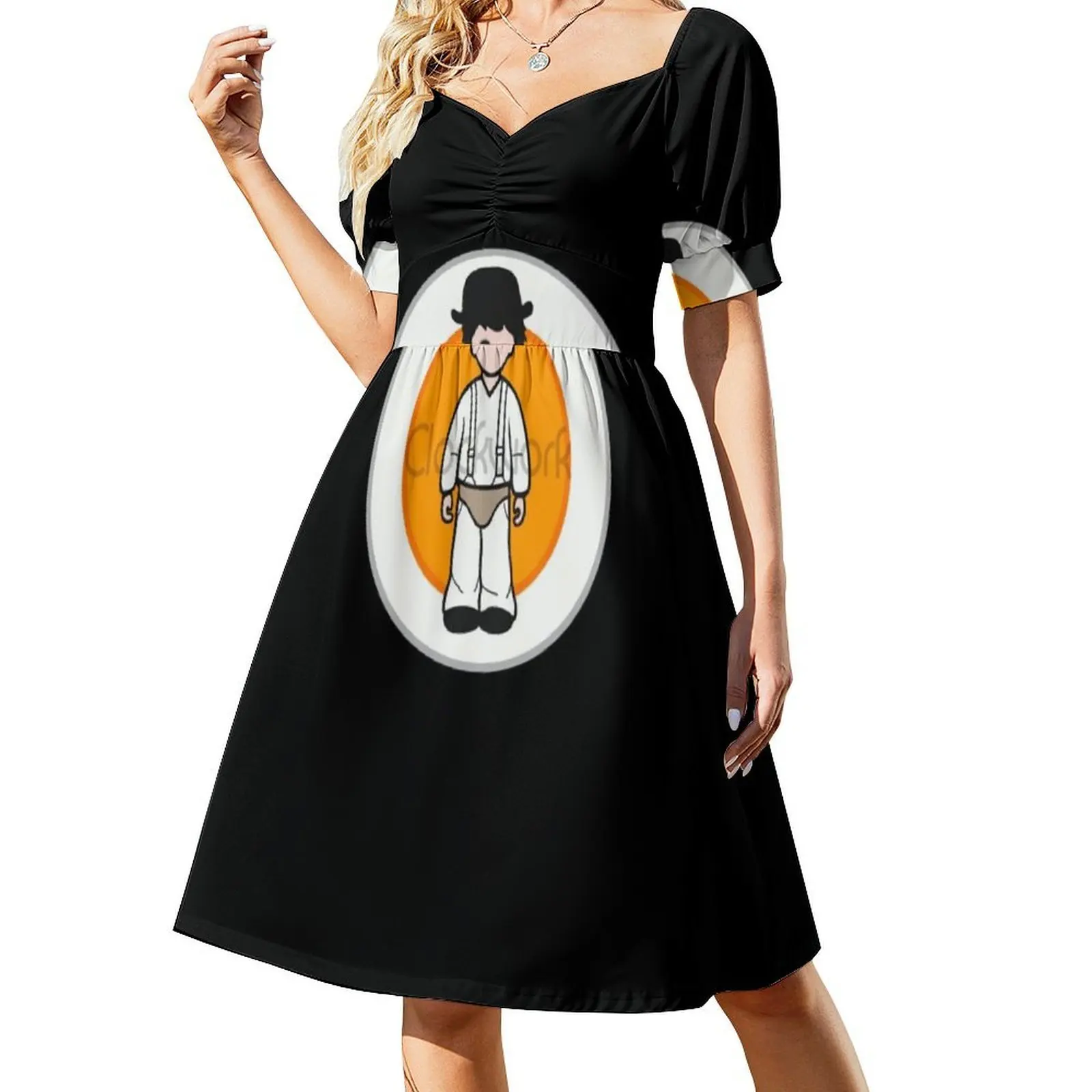 فستان بوهيمي بدون أكمام للنساء مطبوع عليه فساتين حفلات الشاطئ على شكل عقارب الساعة برتقالي فساتين حفلات برتقالية على شكل عقارب الساعة