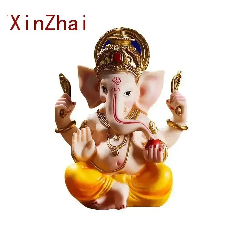 

Vilead Ganesha Statue Buddha Elephant Hidu God Sculpture Yoga Meditation Figurines Living Room Home Office Bedroom Decoration