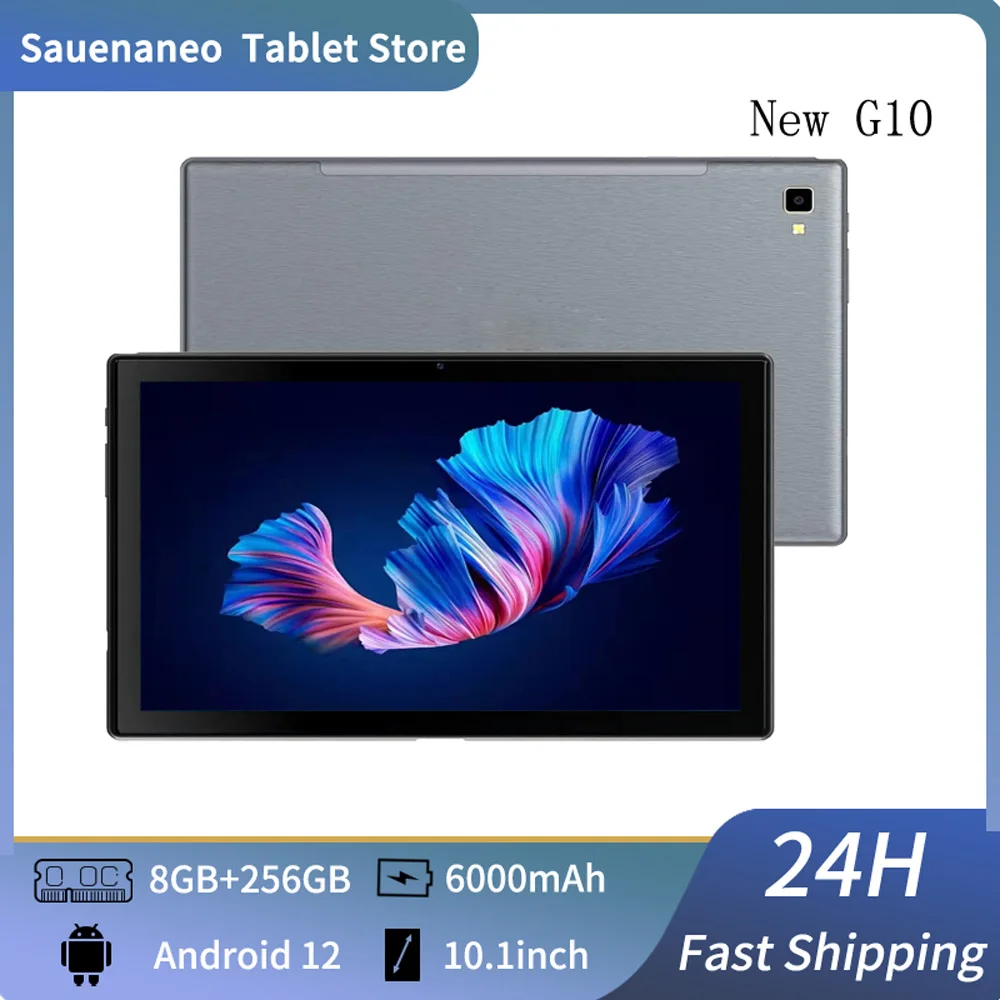 Nuovo Tablet Android 10.1 originale Touch Screen HD da 10.1 pollici 8GB RAM 256GB inserimento della scheda di apprendimento dell'intrattenimento 8-Core 6000 mAh