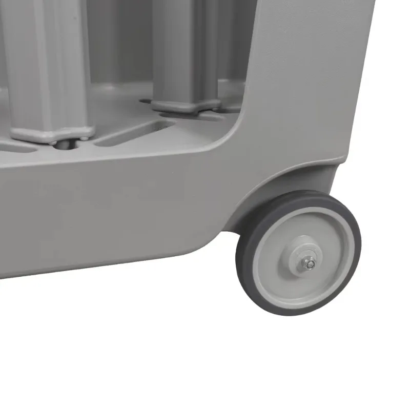 Hotel Kitchen Adjustable Plastic Polypropylene Trolley Modern Style Restaurant Buffet Plate Storage Rack Trolley