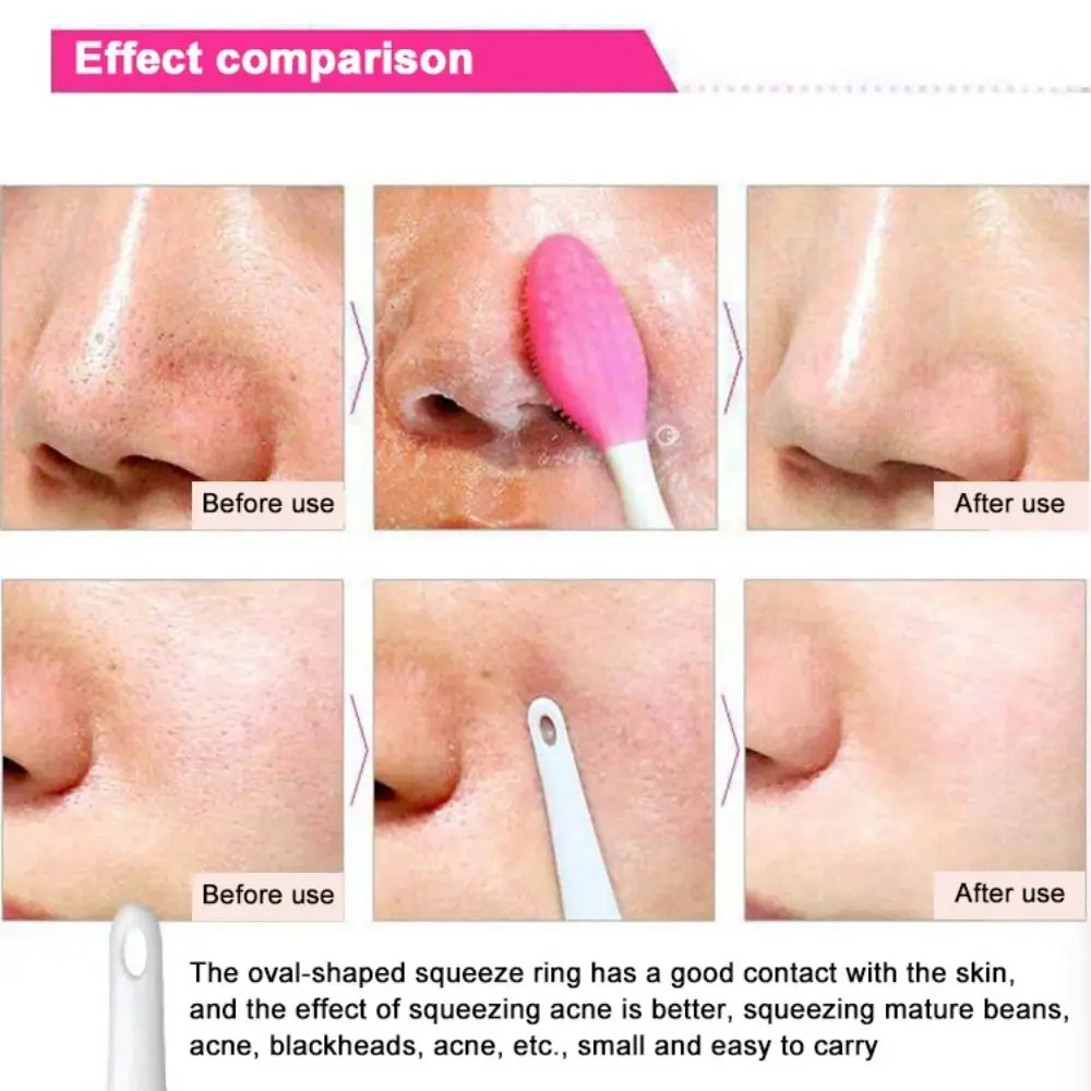 Nuevo Cepillo de nariz de belleza para poros limpios, cepillo Facial de silicona clarenónico de piel suave Manual