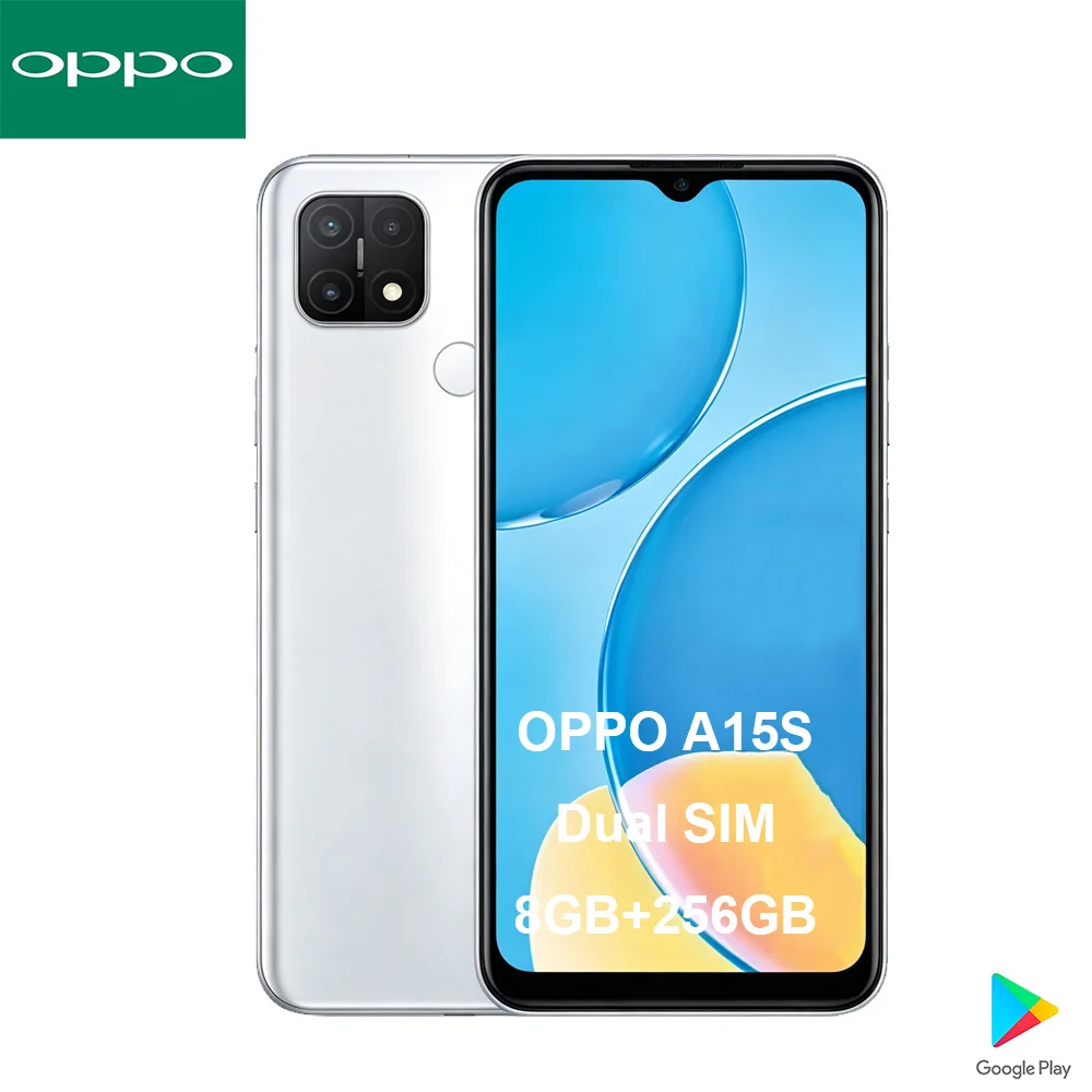 OPPO A15s Smartphone CPH2179 6.52' HD Display Triple Rear Camera Dual SIM 4G Long Standby Budget Phone