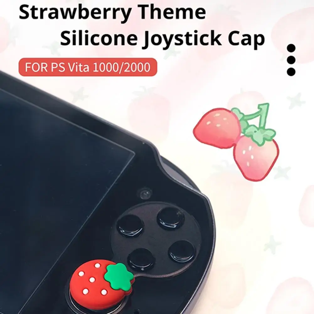 Game Console Silicone Joystick Caps for PS Vita 1000/2000, Anti-Slip Analog Stick Covers, Cute Grip Protectors (4Pcs)