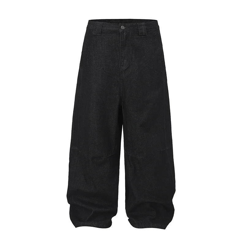 

2025ss Solid Color Versatile Jeans Men Women Best Quality Trousers Jogger Drawstring Pants