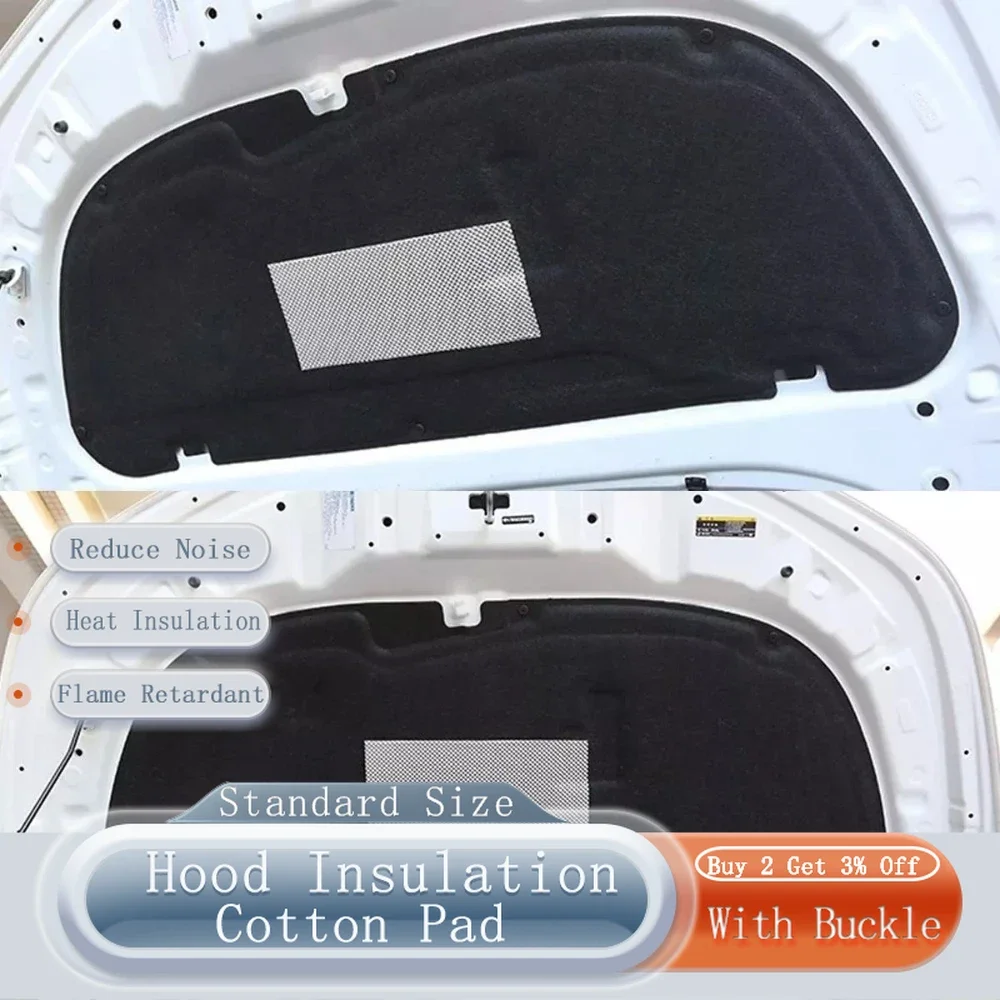 

Car Front Engine Hood Insulation Cotton Sound Heat Fire Foam Pad PET Soundproof Mat Cover for Toyota Corolla 2019 - 2021
