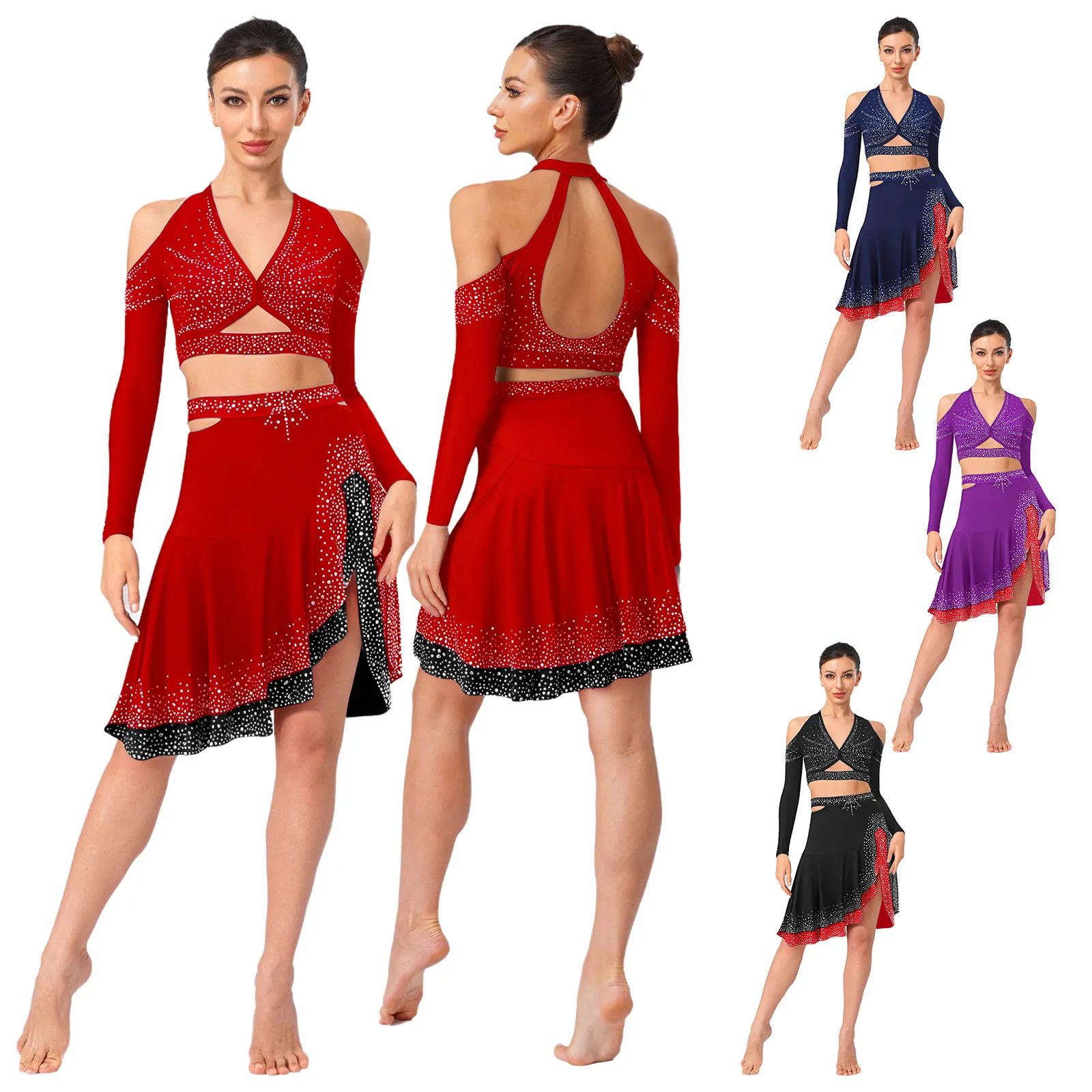 Kostiumy do tańca baletowego, latynoamerykańskiego, seksowne, personalizowane stroje do salsy/bale, tango/cha-chy/rumba/samba, stroje do łyżwiarstwa figurowego.