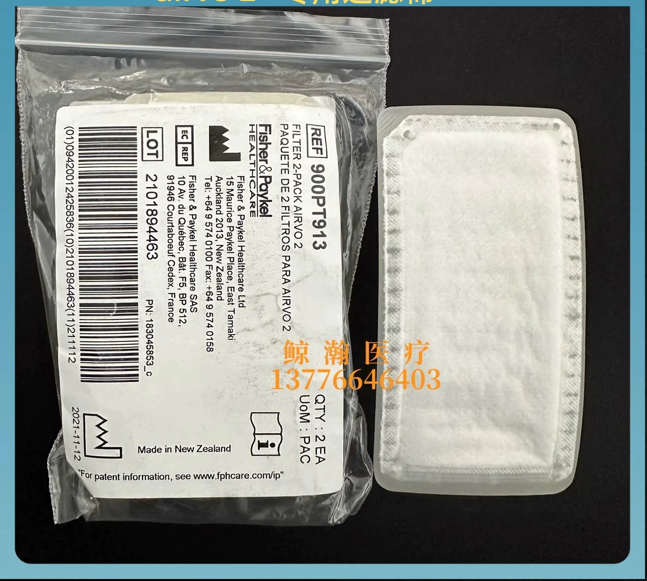 900PT913 luchtfilter katoen airvo2 filter PT101AZ filter stofnet