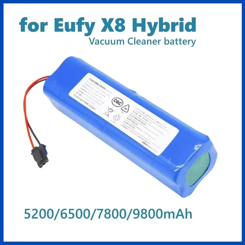 Robot aspirador inteligente X8, 14,4 V, 12800mAh, adecuado para Eufy Robovac, aspiradora híbrida, 18650 baterías de litio de repuesto