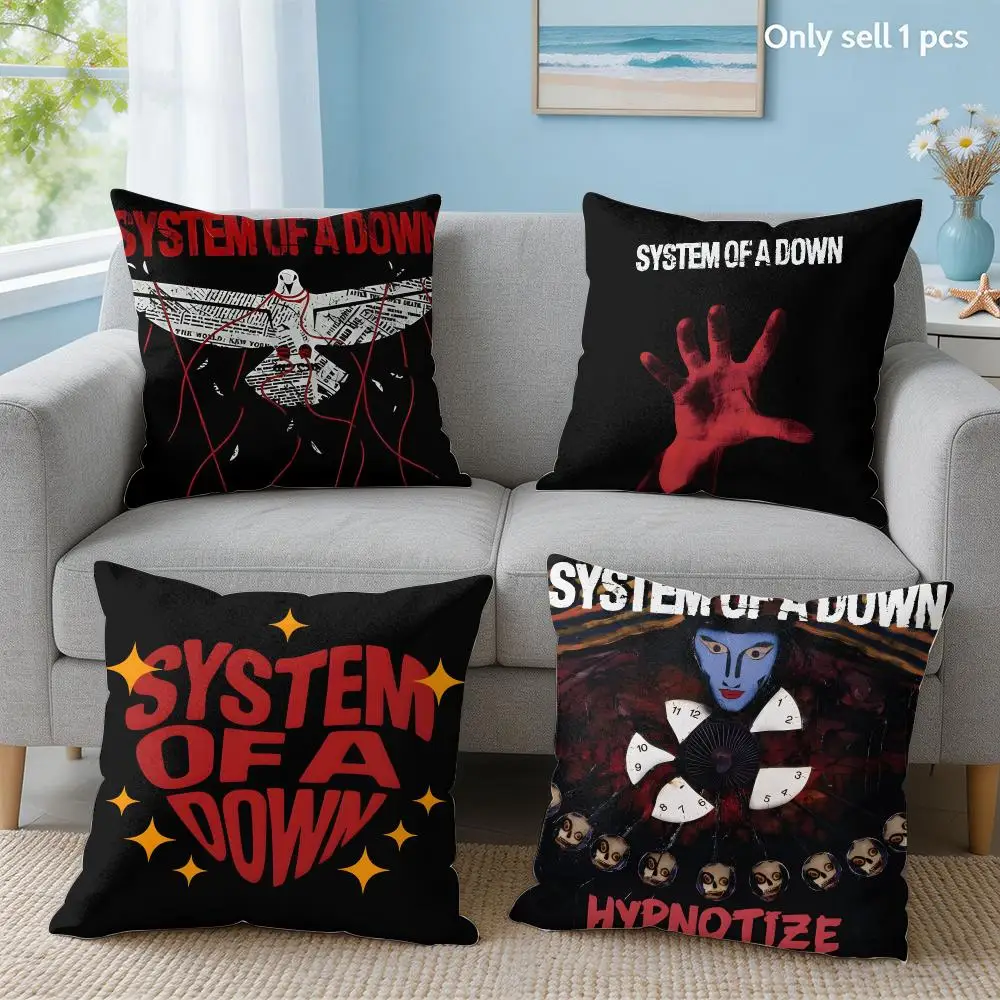 S-System Of A D-Down Cushion Cover Soft Short Plush Throw Pillow Cover Hidden Zipper Cutecore Sofa Bedroom Home Decor