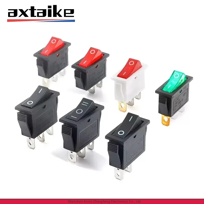 5PCS KCD3 Rocker Switch ON-OFF ON-OFF-ON 2/3 Position 2/3Pin Electrical Equipment With Light Power Switch 16A 250V / 20A 125V AC