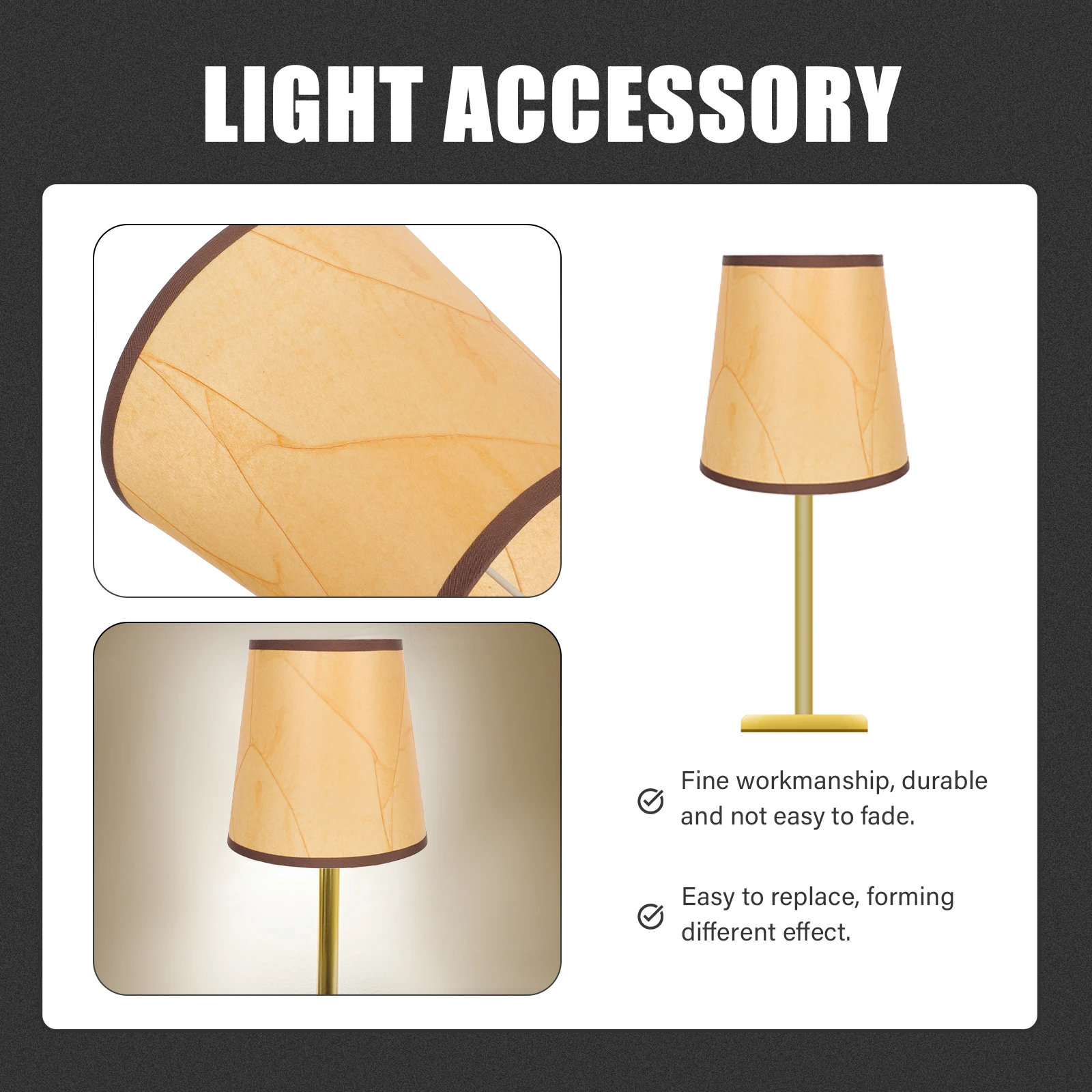 Cloth Lamp Shade Durable Iron Frame Soft Light Diffuser for Bedroom Living Room Table Floor Wall Lamp Light Accessory