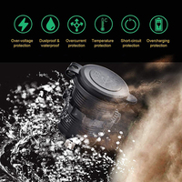 Car Charger Socket 30W PD 22.5W QC3.0 Fast Charging Outlet Power Adapter with Voltmeter Waterproof 12V-24V for Motorcycle Boat