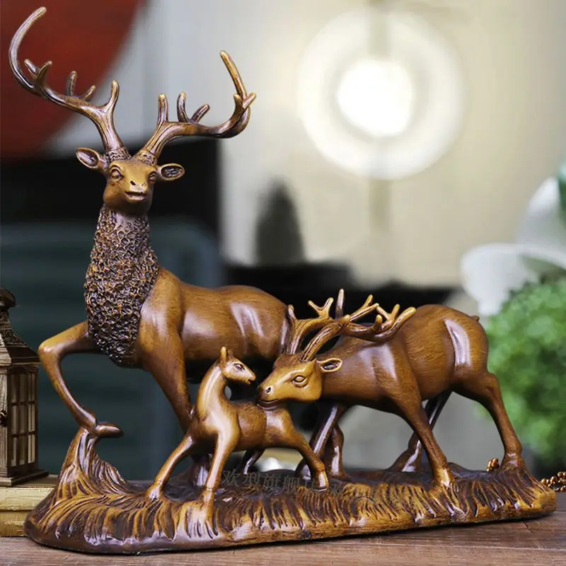 Creative charm deer decoration living room TV cabinet desk bedroom wine cabinet housewarming gifts home decoration