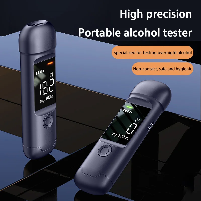 

Portable Digital Alcohol Detector High Capacity Portable Breath Alcohol Tester Alcoholtester Breathalyzer High-precision 2025