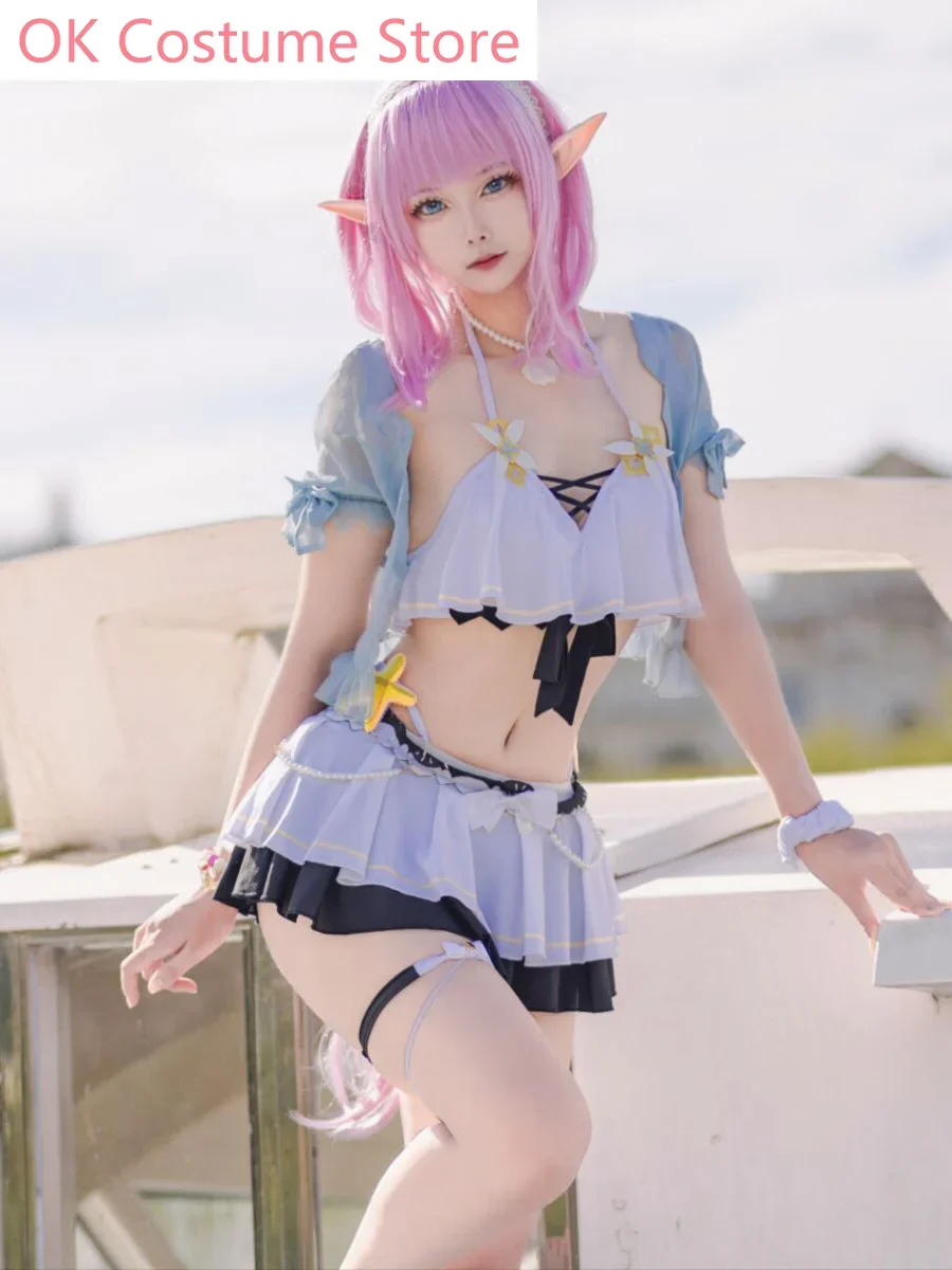 

Honkai Impact 3rd Elysia Pink Summer Swimsuit Women Cosplay Costume Cos Game Anime Party Uniform Hallowen Play Role Clothes