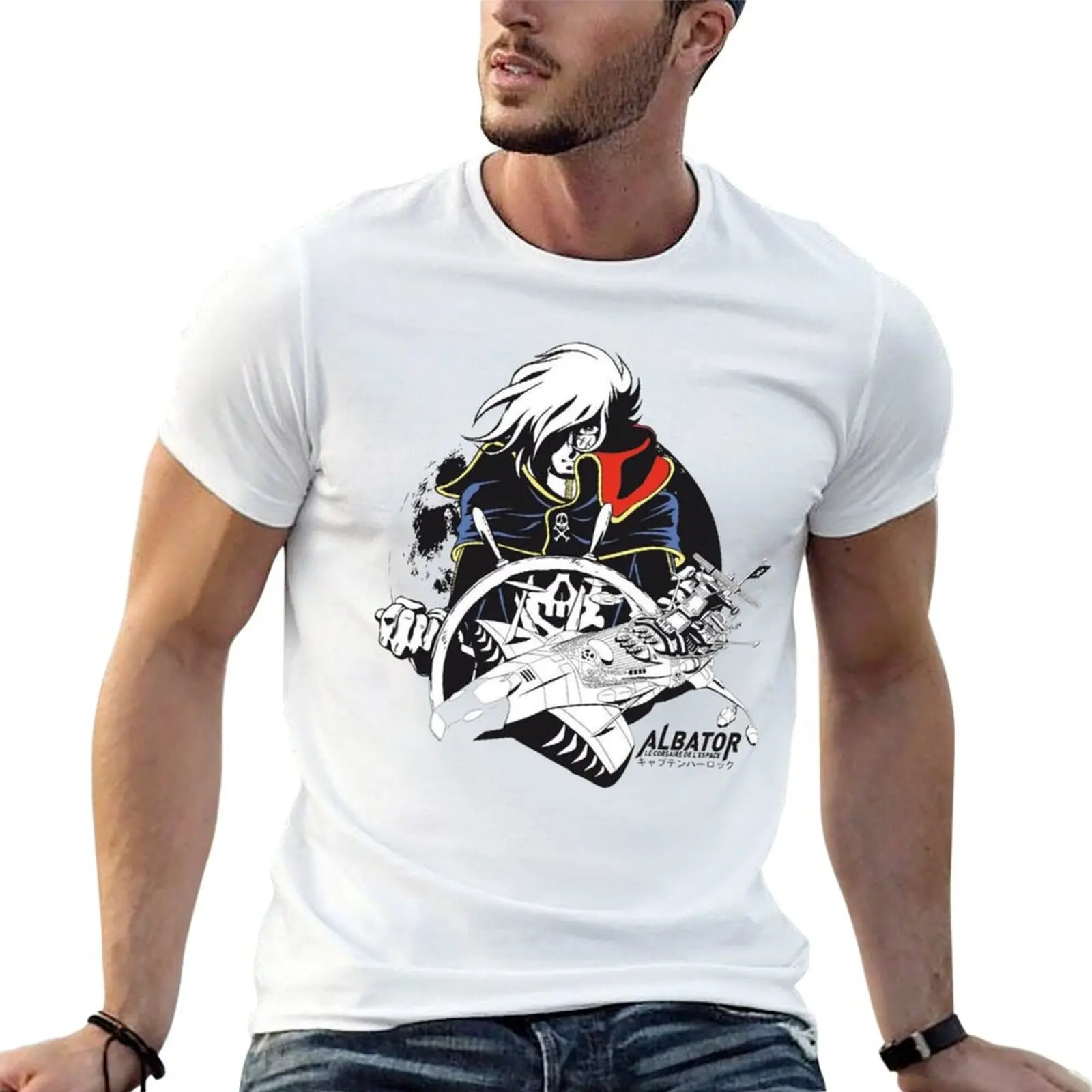 Meilleure Vente Leiji Matsumoto Albator le corsaire de l_espace bateau essentiel T-Shirt Summer Fashion Casual Tee Shirt