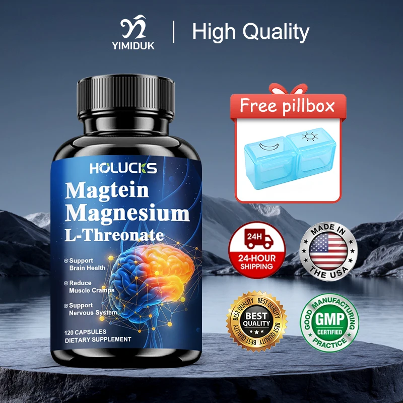 

Magnesium L-Threonate Capsules, Improve Focus, Sleep, Memory & Deep Relaxation, Comprehensively Support Nerve & Bone Health